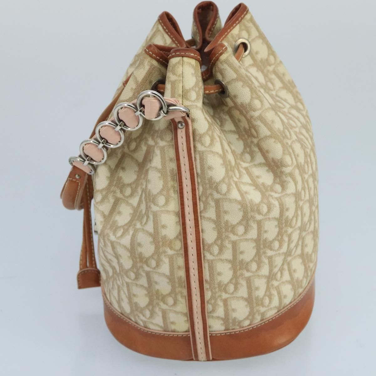 Dior Trotter Beige Canvas Shoulder Bag (Pre-Owned) Size ONE SIZE - 3 Thumbnail