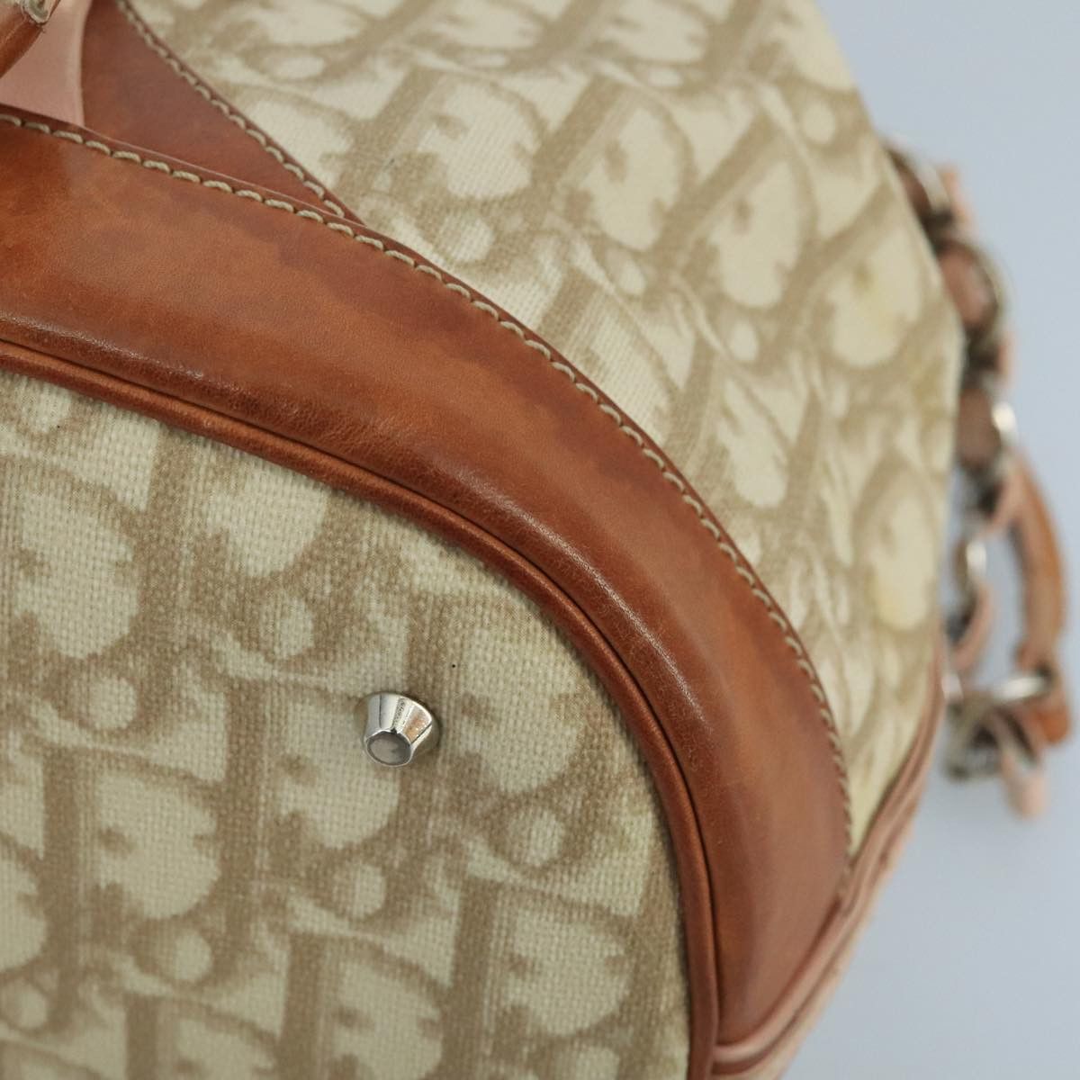 Dior Trotter Beige Canvas Shoulder Bag (Pre-Owned) Size ONE SIZE - 17 Thumbnail