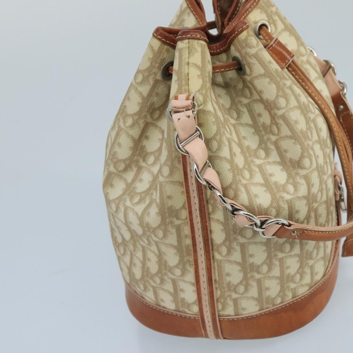 Dior Trotter Beige Canvas Shoulder Bag (Pre-Owned) Size ONE SIZE - 12 Thumbnail