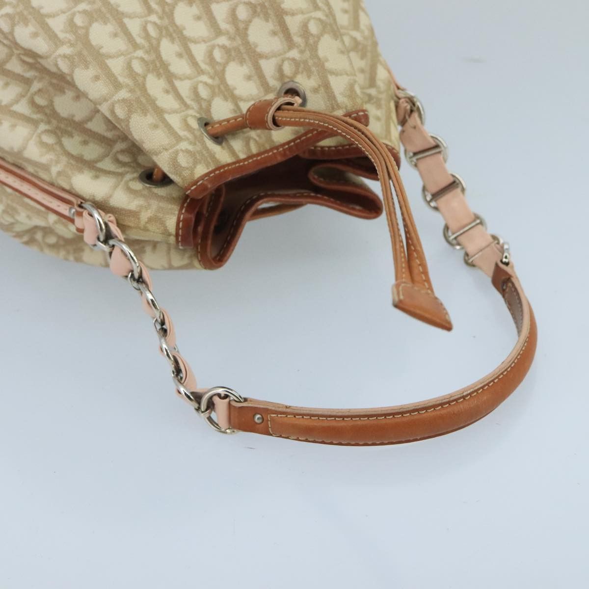Dior Trotter Beige Canvas Shoulder Bag (Pre-Owned) Size ONE SIZE - 4 Thumbnail