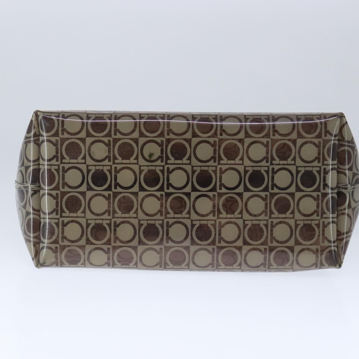 Salvatore Ferragamo Gancini Brown Vinyl Shoulder Bag (Pre-Owned) Size ONE SIZE - 16 Thumbnail