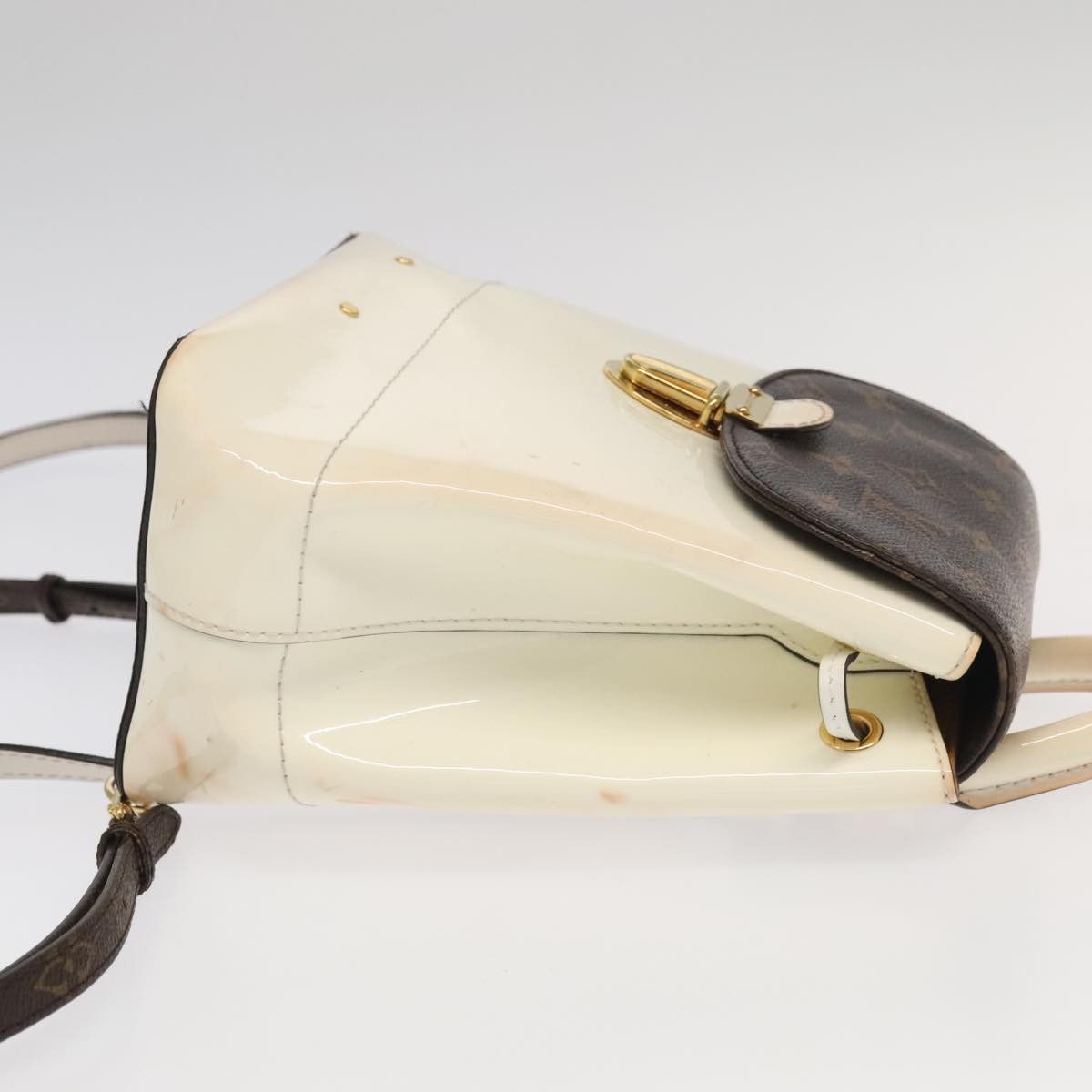 Louis Vuitton Hot Springs White Leather Backpack Bag (Pre-Owned) Size ONE SIZE - 4 Thumbnail
