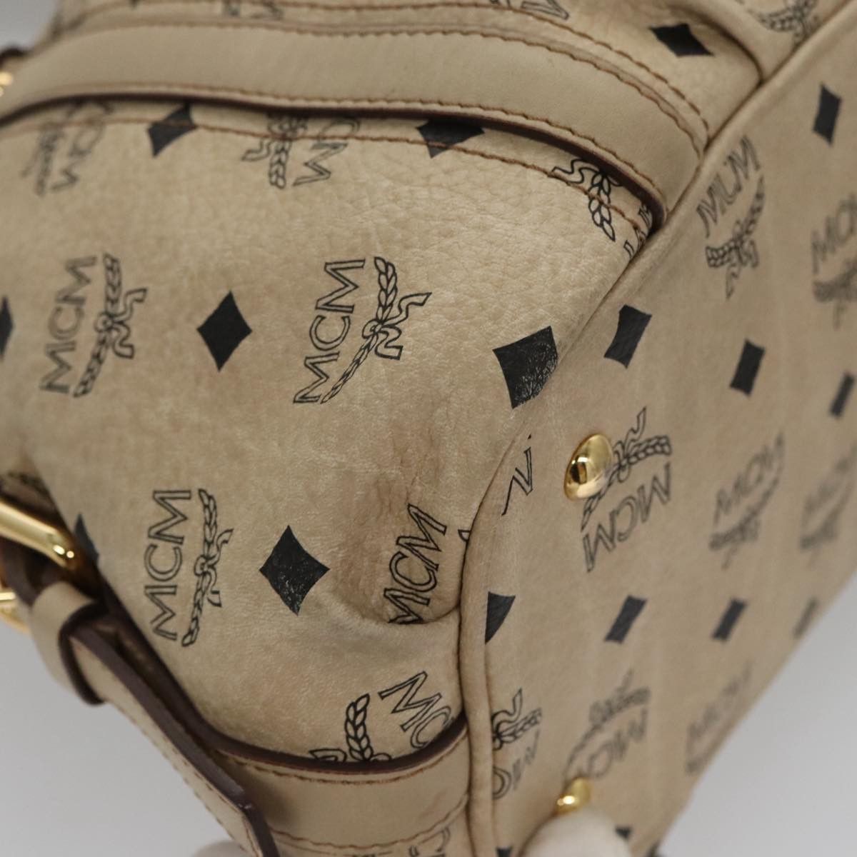 MCM Visetos Beige Canvas Handbag (Pre-Owned) Size ONE SIZE - 9 Thumbnail