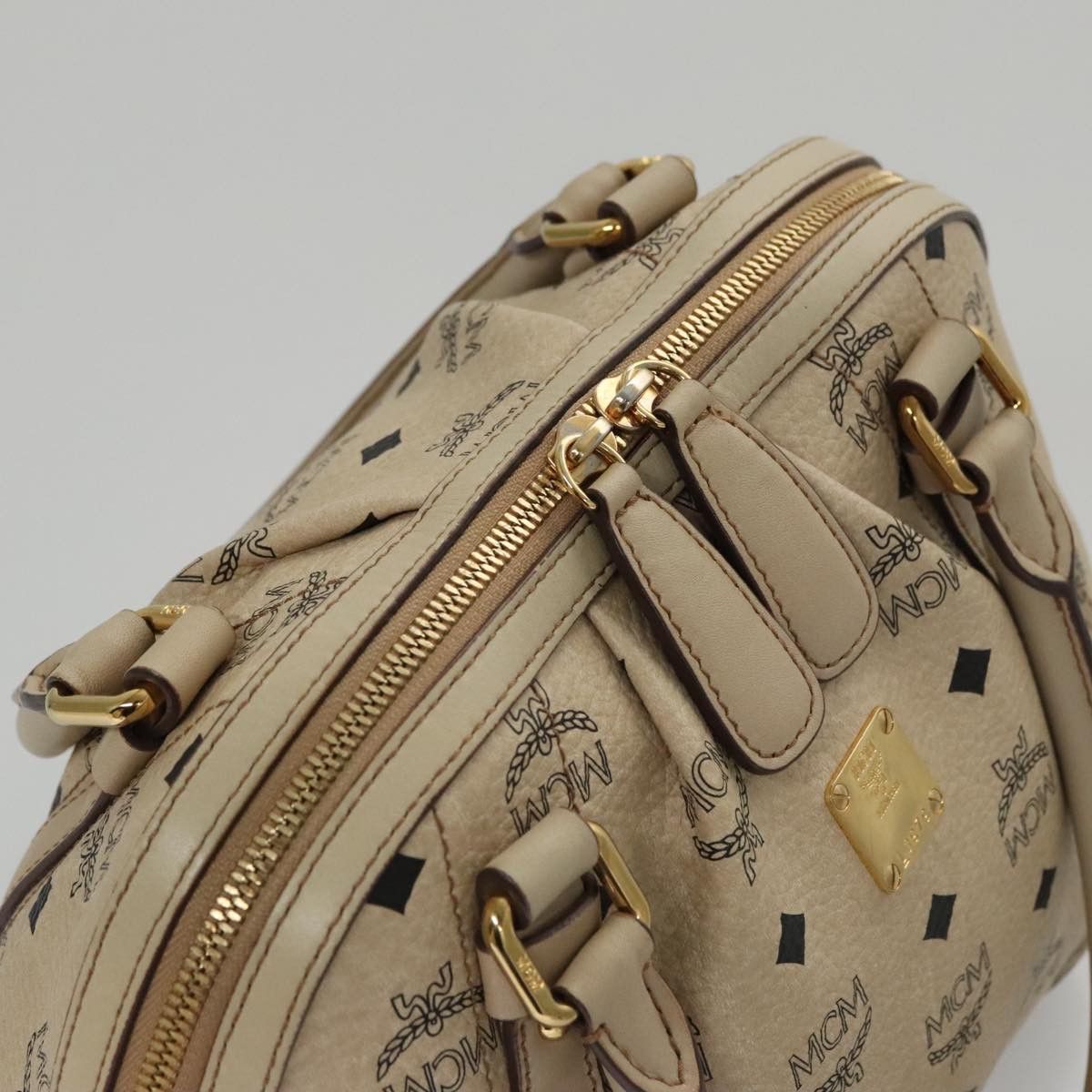 MCM Visetos Beige Canvas Handbag (Pre-Owned) Size ONE SIZE - 11 Thumbnail