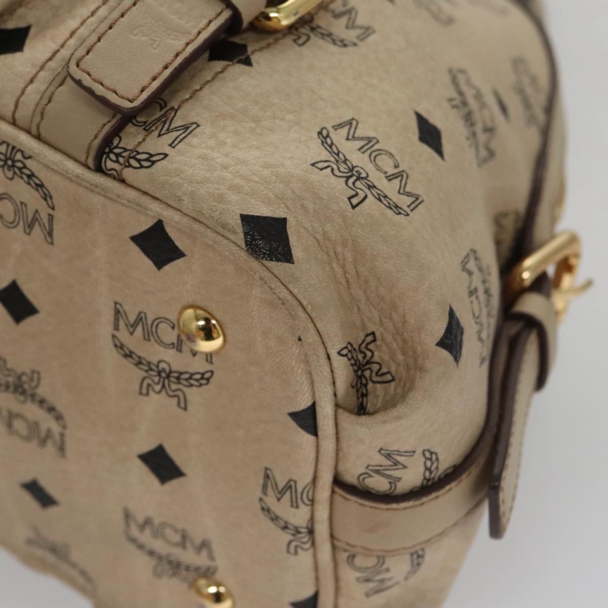 MCM Visetos Beige Canvas Handbag (Pre-Owned) Size ONE SIZE - 8 Thumbnail