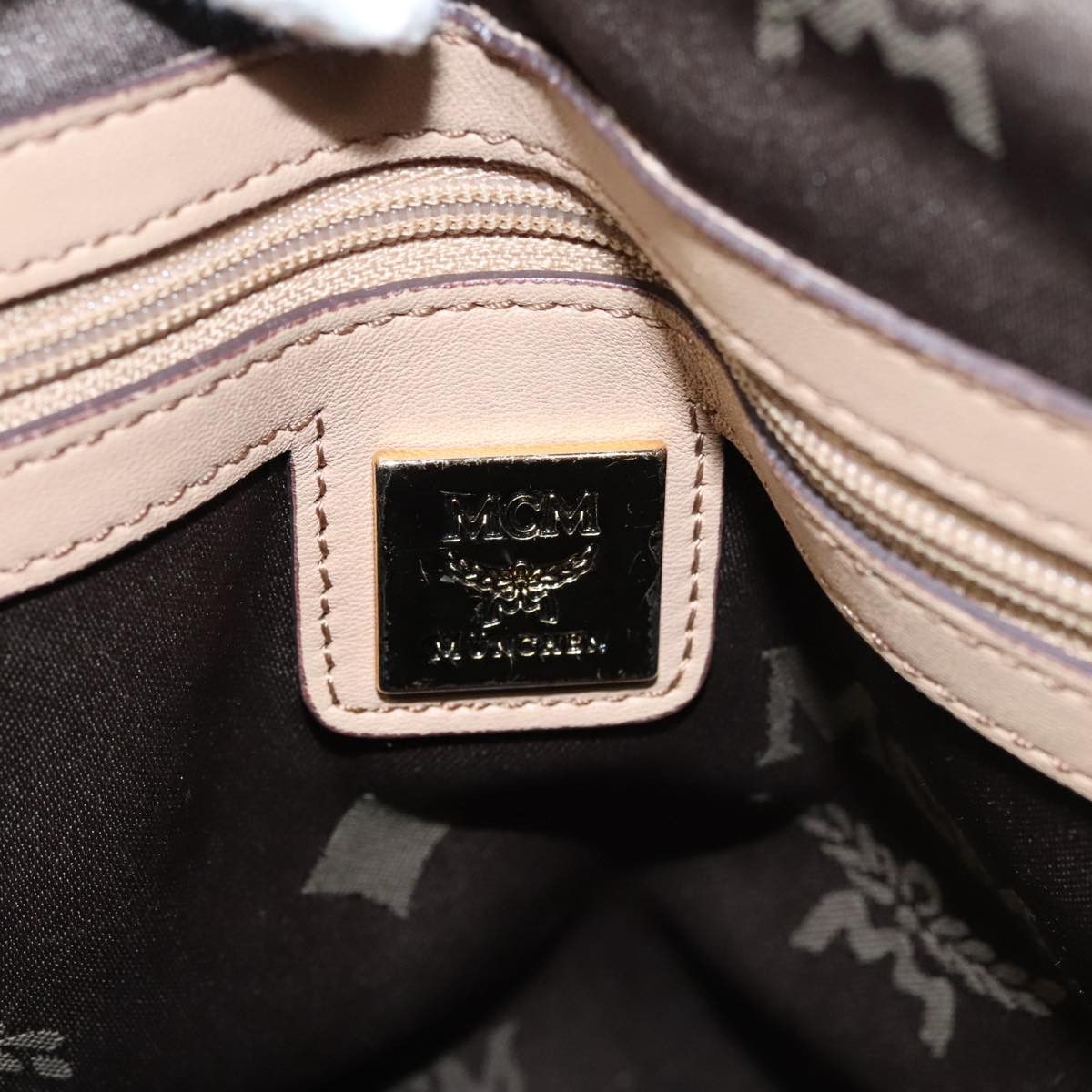 MCM Visetos Beige Canvas Handbag (Pre-Owned) Size ONE SIZE - 15 Thumbnail