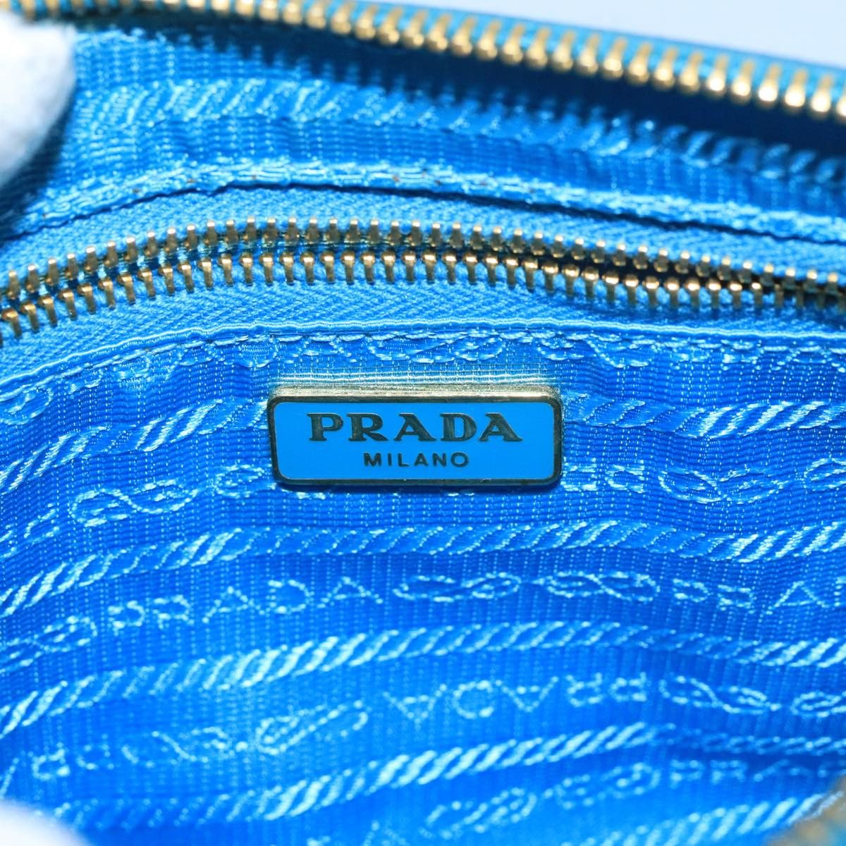 Prada Saffiano Blue Leather Shoulder Bag (Pre-Owned) Size ONE SIZE - 9 Thumbnail