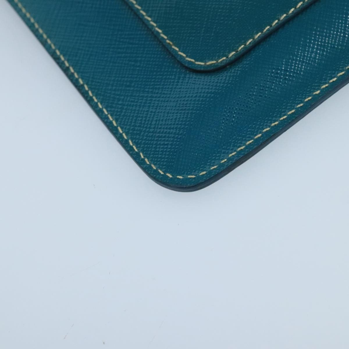 Prada Saffiano Blue Leather Shoulder Bag (Pre-Owned) Size ONE SIZE - 17 Thumbnail