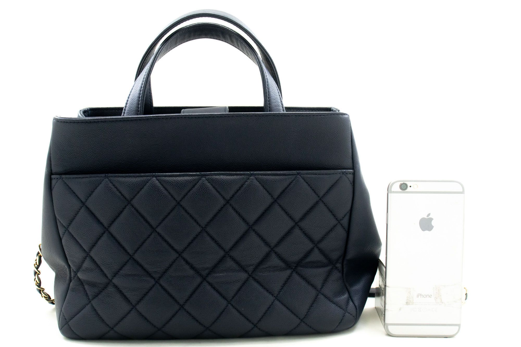 Chanel Business Affinity Navy Leather Shoulder Bag (Pre-Owned) Size ONE SIZE - 2 Thumbnail