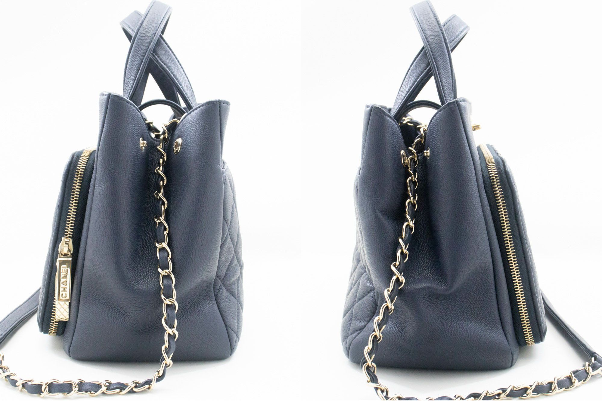 Chanel Business Affinity Navy Leather Shoulder Bag (Pre-Owned) Size ONE SIZE - 4 Thumbnail