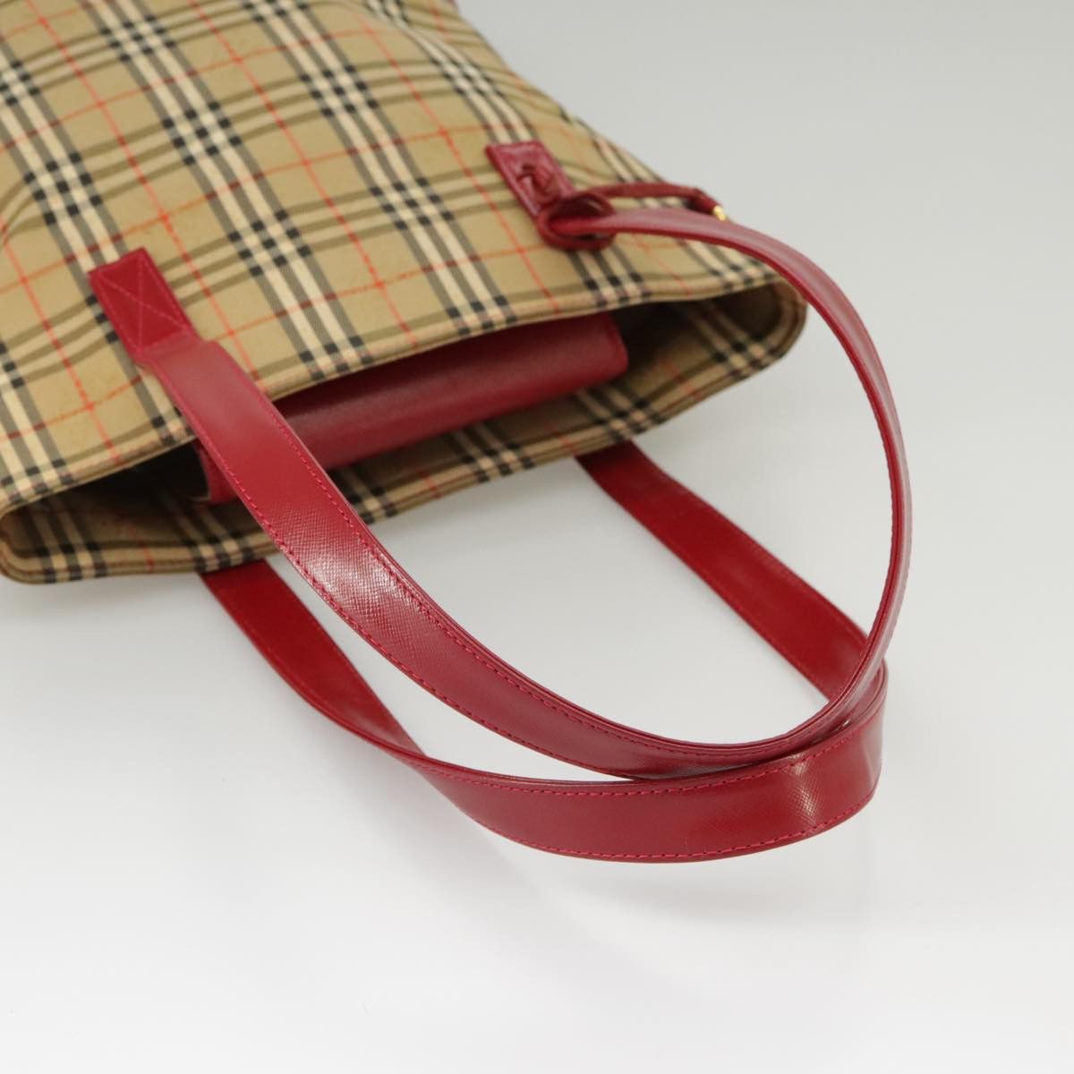 Burberry Nova Check Beige Canvas Tote Bag (Pre-Owned) Size ONE SIZE - 5 Thumbnail