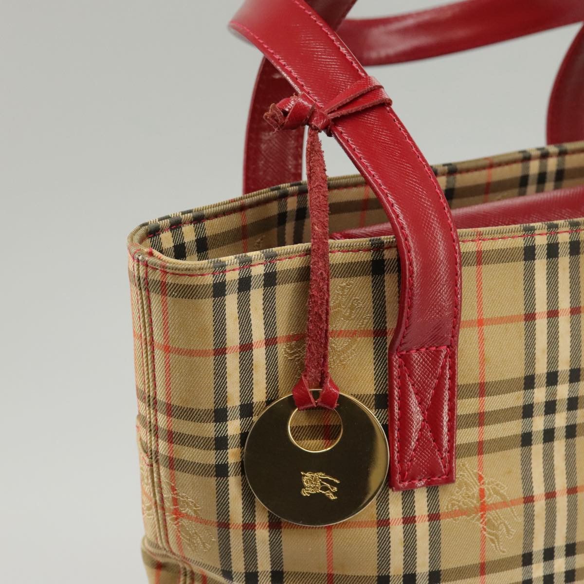 Burberry Nova Check Beige Canvas Tote Bag (Pre-Owned) Size ONE SIZE - 12 Thumbnail