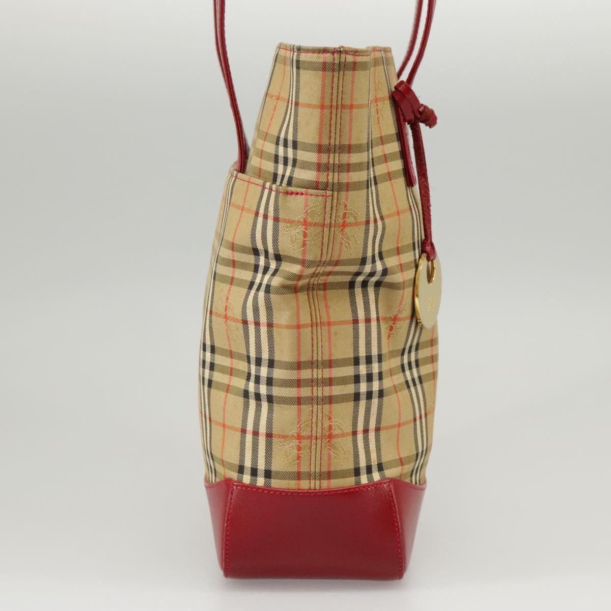 Burberry Nova Check Beige Canvas Tote Bag (Pre-Owned) Size ONE SIZE - 4 Thumbnail