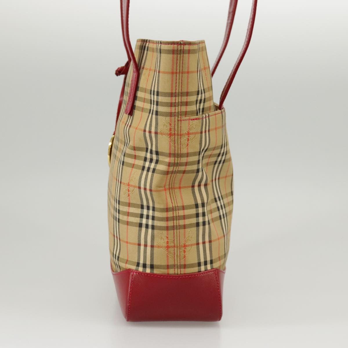 Burberry Nova Check Beige Canvas Tote Bag (Pre-Owned) Size ONE SIZE - 3 Thumbnail