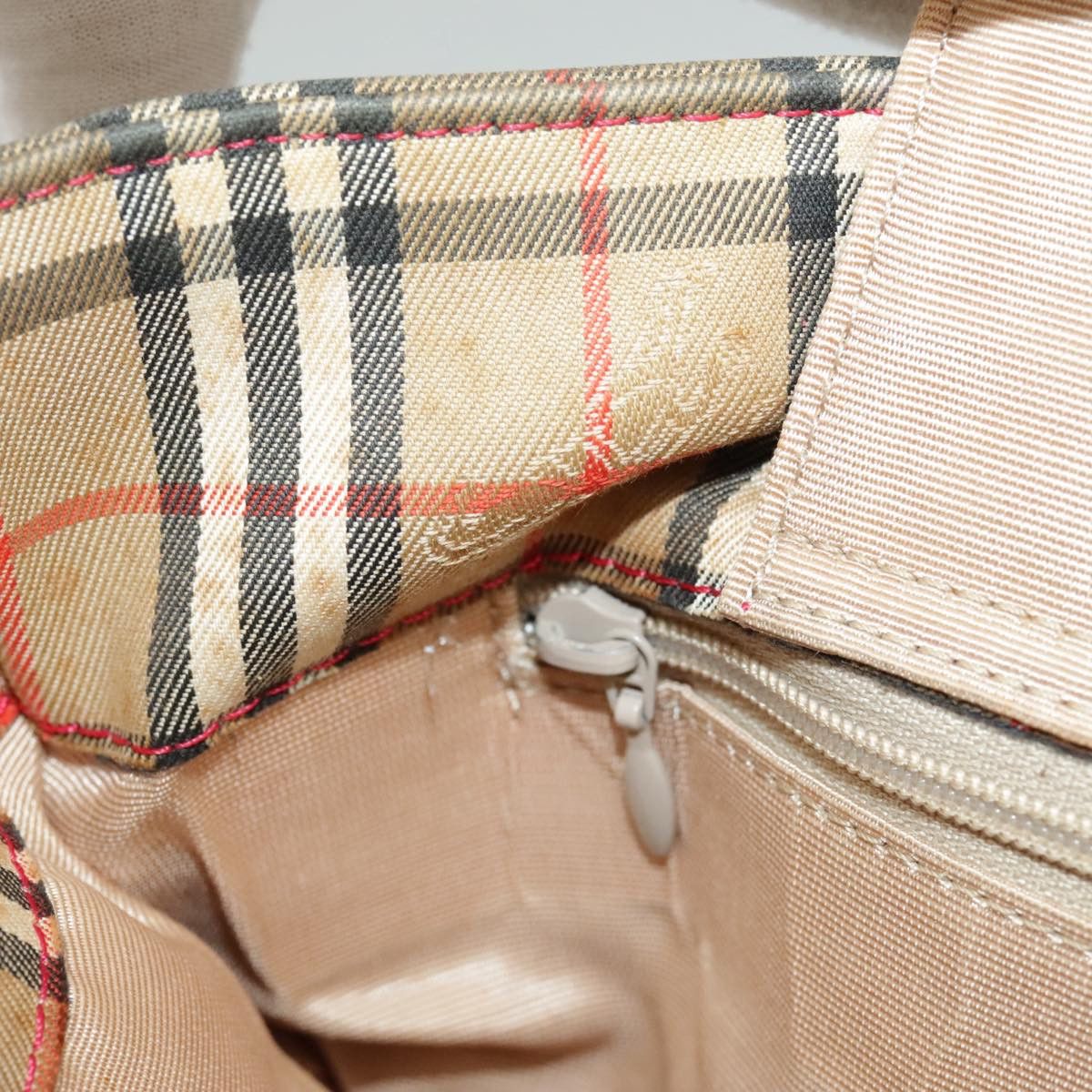 Burberry Nova Check Beige Canvas Tote Bag (Pre-Owned) Size ONE SIZE - 11 Thumbnail