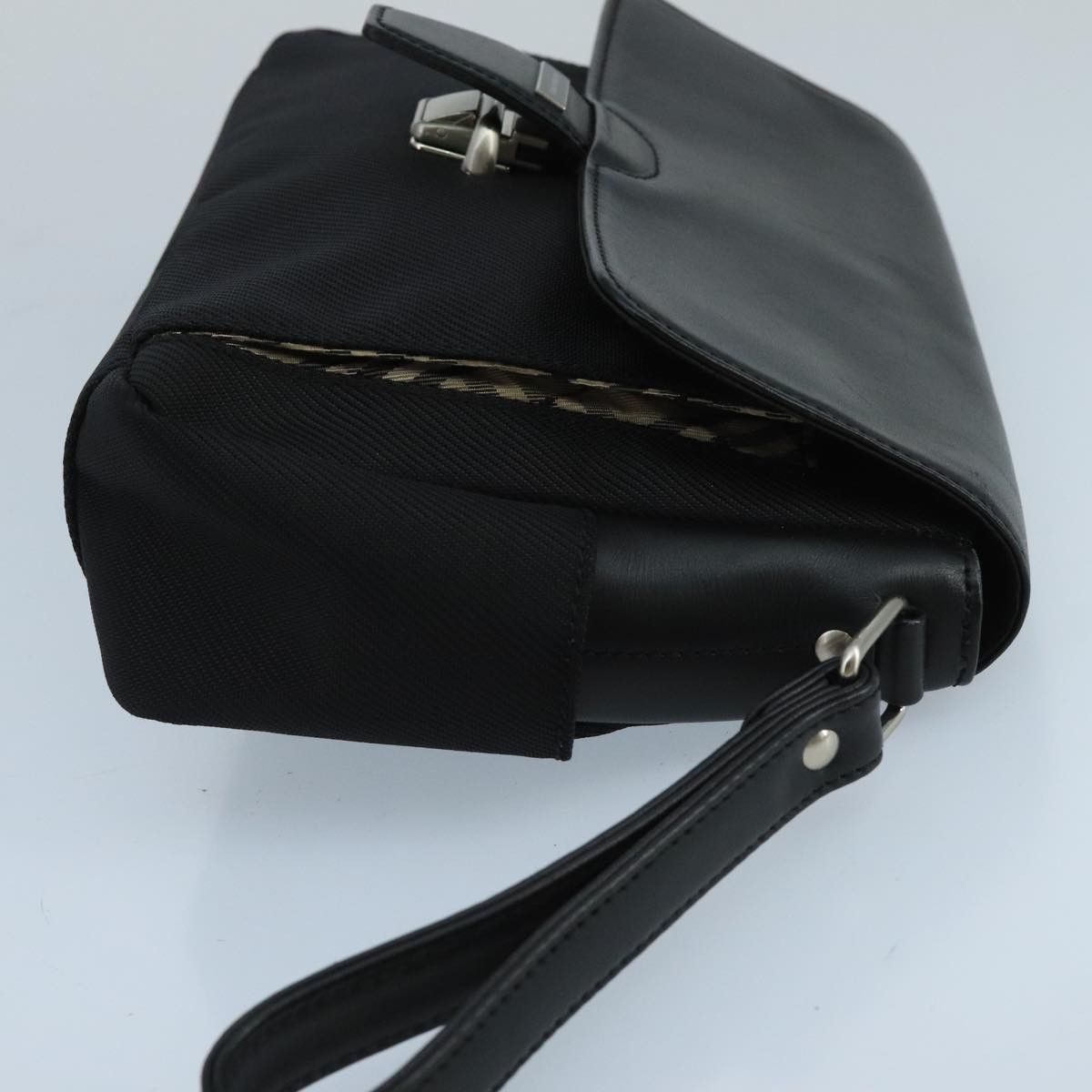 Burberry Black Canvas Clutch Bag (Pre-Owned) Size ONE SIZE - 3 Thumbnail