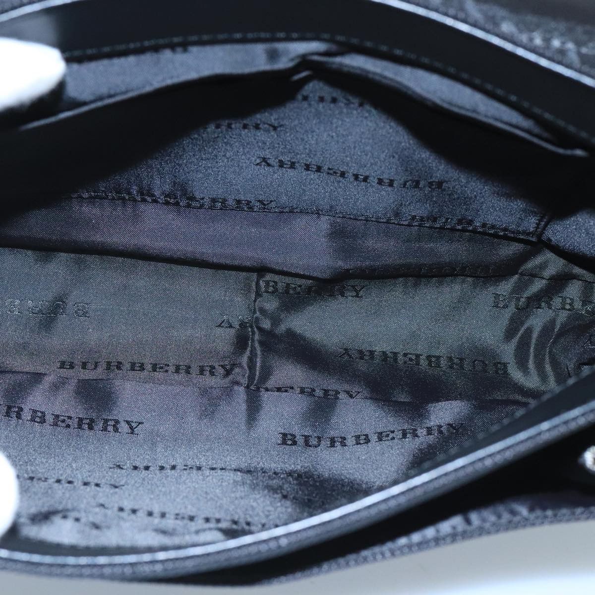 Burberry Black Canvas Clutch Bag (Pre-Owned) Size ONE SIZE - 7 Thumbnail