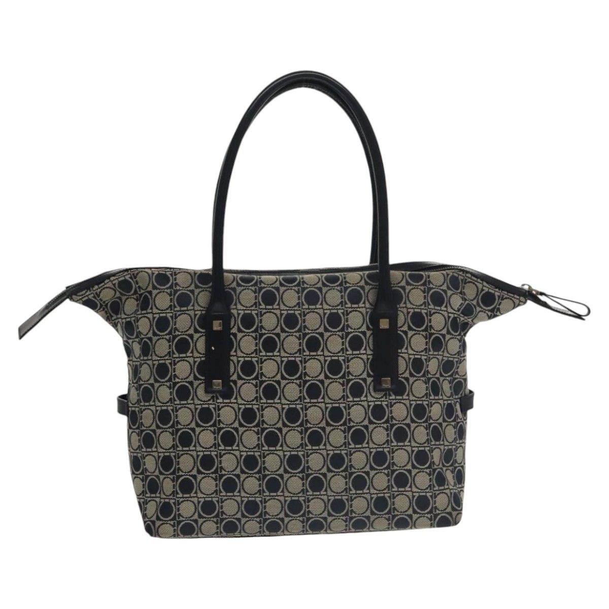 Salvatore Ferragamo Navy Canvas Tote Bag (Pre-Owned) Size ONE SIZE - 2 Thumbnail