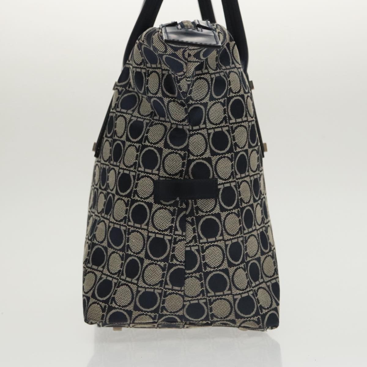 Salvatore Ferragamo Navy Canvas Tote Bag (Pre-Owned) Size ONE SIZE - 3 Thumbnail