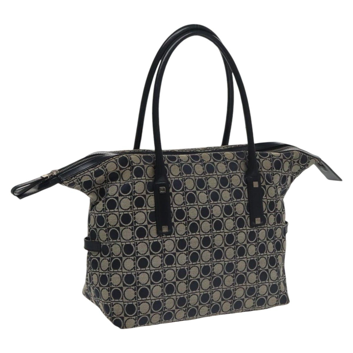 Salvatore Ferragamo Navy Canvas Tote Bag (Pre-Owned) Size ONE SIZE - 17 Thumbnail