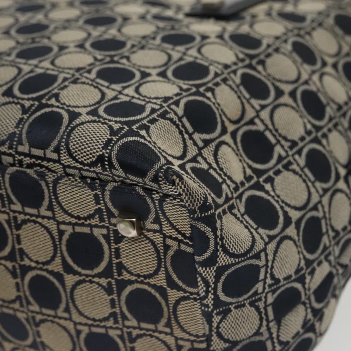 Salvatore Ferragamo Navy Canvas Tote Bag (Pre-Owned) Size ONE SIZE - 9 Thumbnail