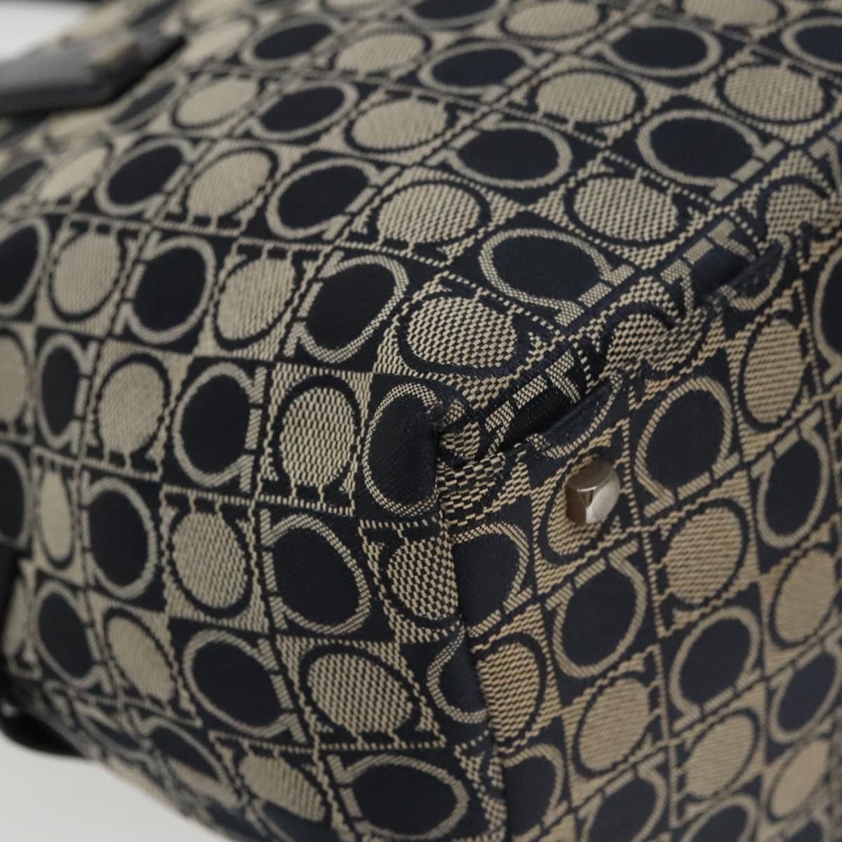 Salvatore Ferragamo Navy Canvas Tote Bag (Pre-Owned) Size ONE SIZE - 8 Thumbnail