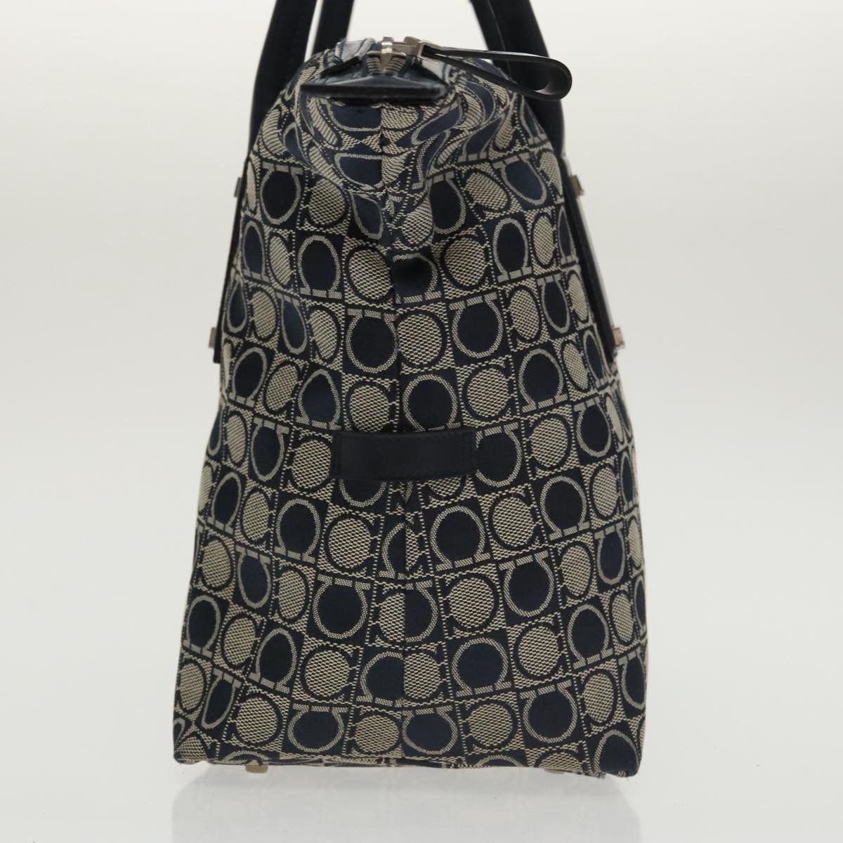 Salvatore Ferragamo Navy Canvas Tote Bag (Pre-Owned) Size ONE SIZE - 4 Thumbnail