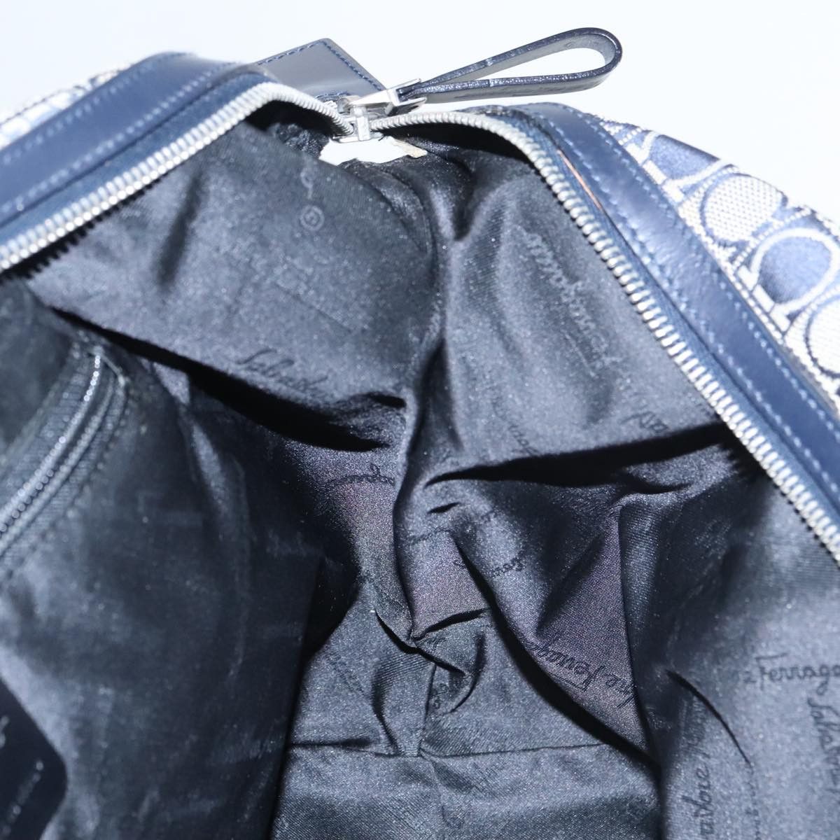 Salvatore Ferragamo Navy Canvas Tote Bag (Pre-Owned) Size ONE SIZE - 11 Thumbnail