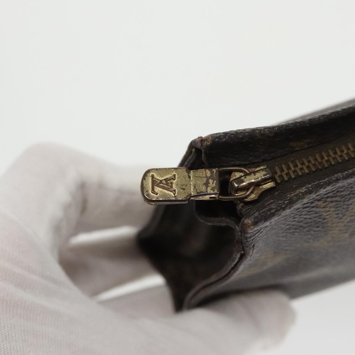 Louis Vuitton Poche Toilette 15 Brown Canvas Clutch Bag (Pre-Owned) Size ONE SIZE - 9 Thumbnail