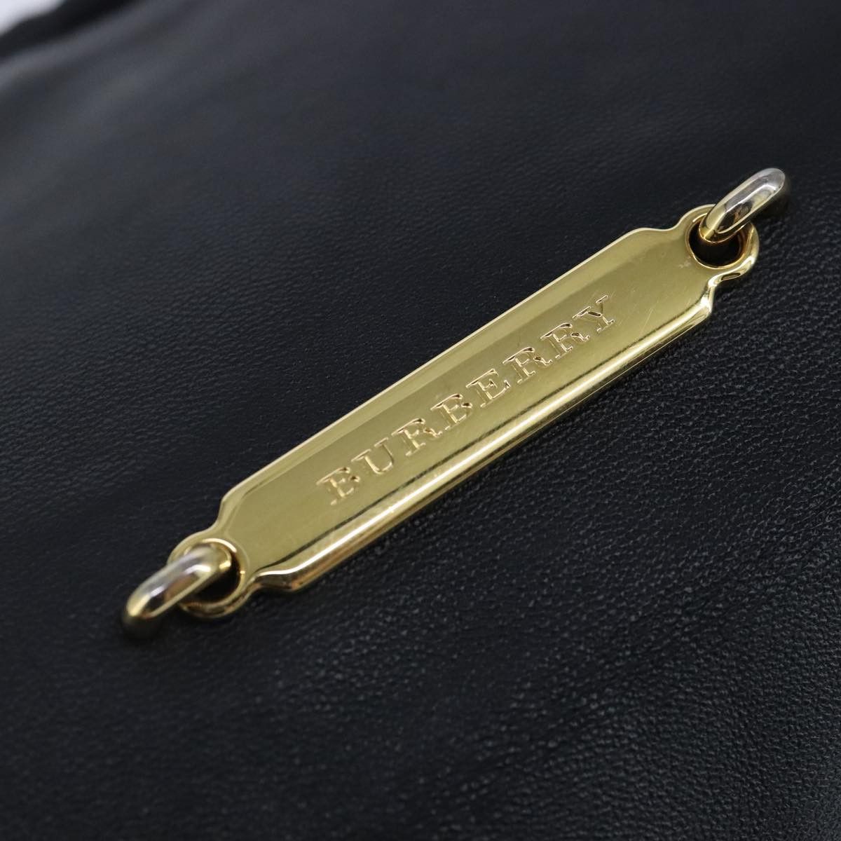 Burberry Black Leather Shoulder Bag (Pre-Owned) Size ONE SIZE - 7 Thumbnail
