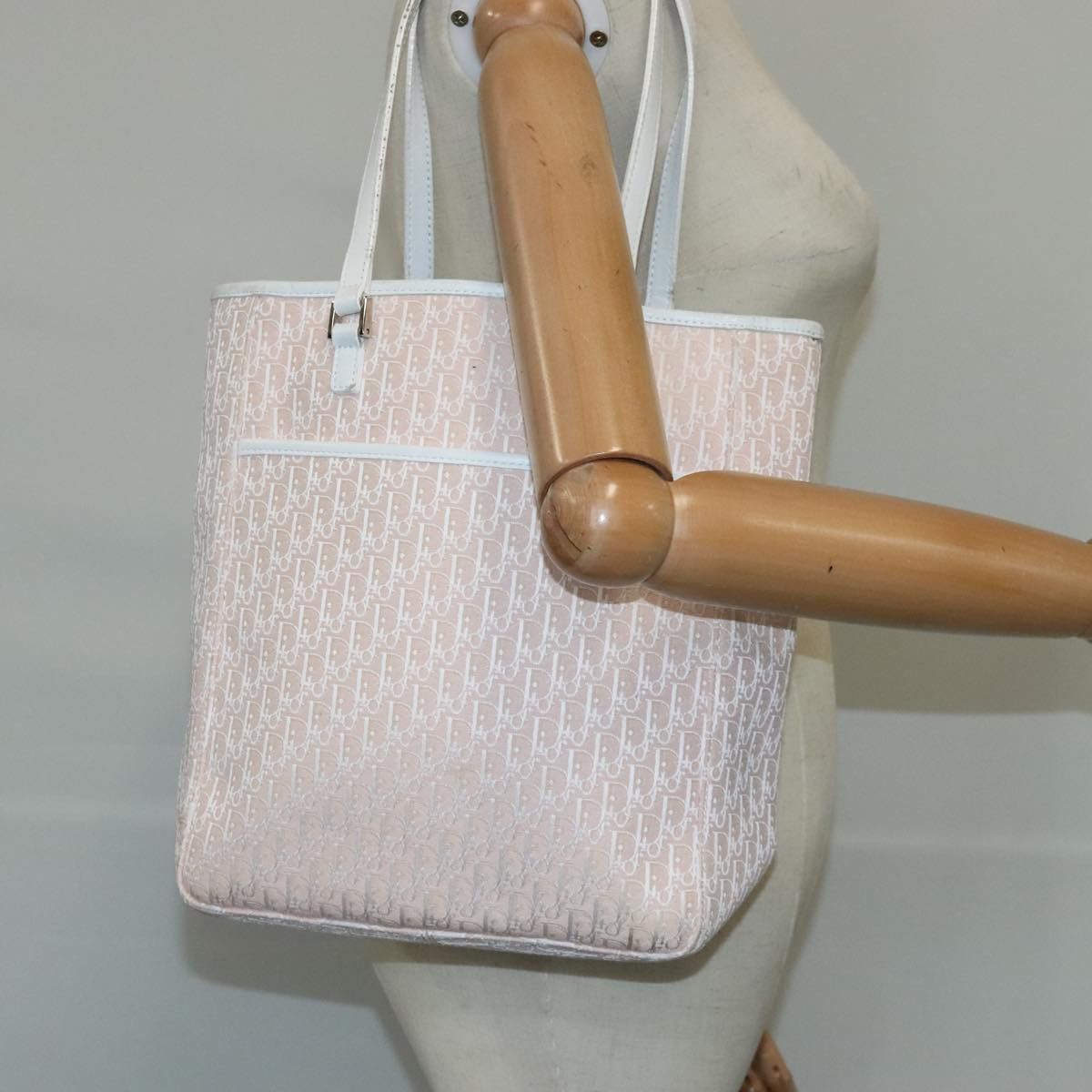 Dior Trotter Pink Canvas Tote Bag (Pre-Owned) Size ONE SIZE - 15 Thumbnail