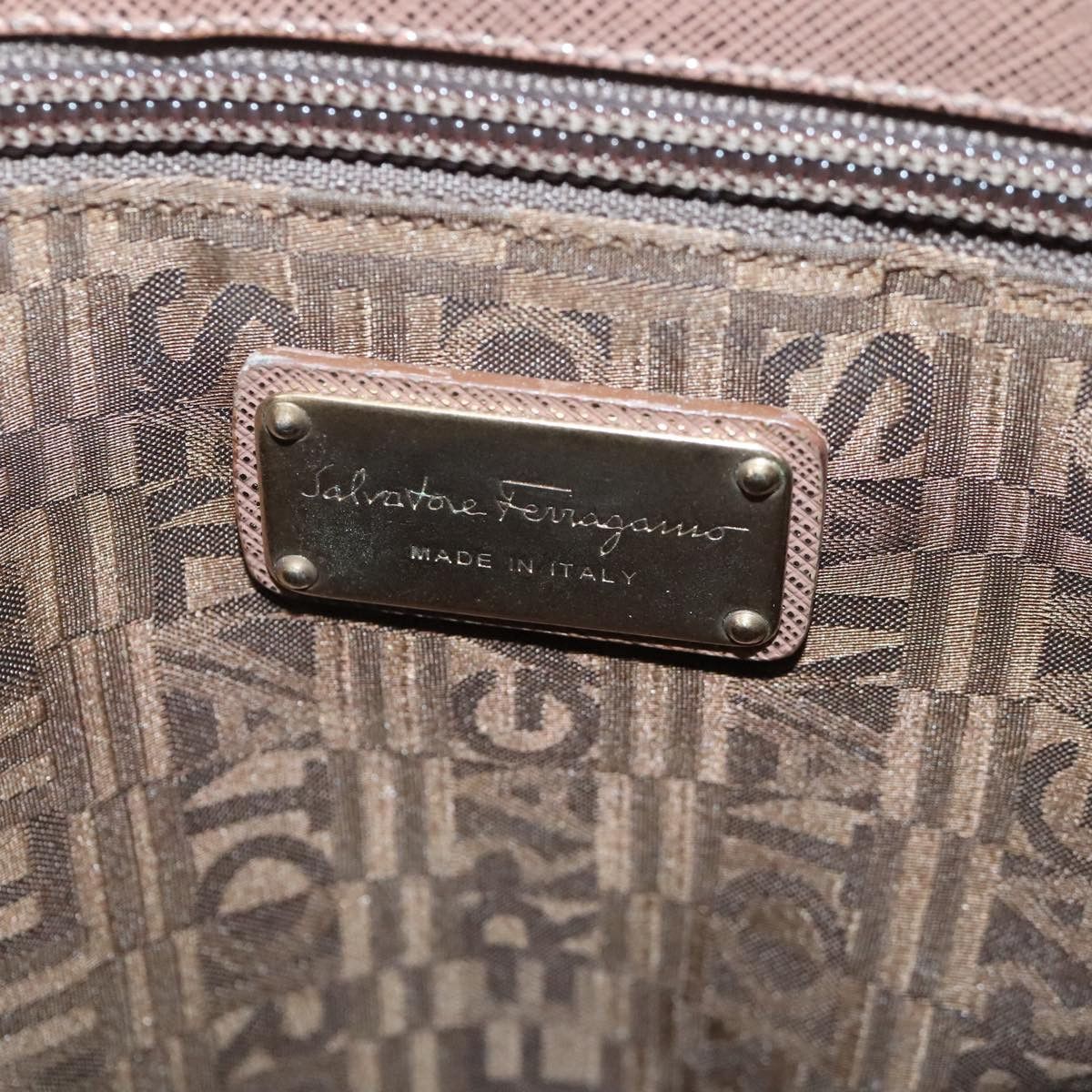 Salvatore Ferragamo Gancini Brown Leather Handbag (Pre-Owned) Size ONE SIZE - 10 Thumbnail