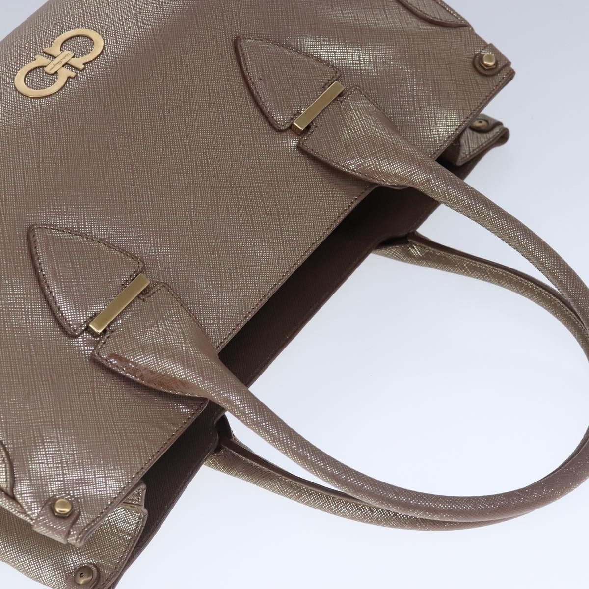 Salvatore Ferragamo Gancini Brown Leather Handbag (Pre-Owned) Size ONE SIZE - 13 Thumbnail