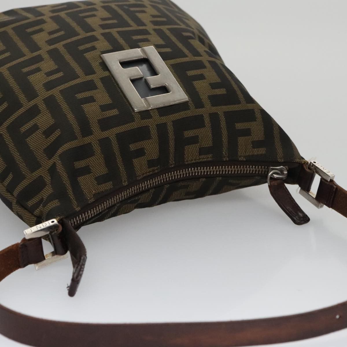 Fendi Hobo Brown Canvas Shoulder Bag (Pre-Owned) Size ONE SIZE - 15 Thumbnail