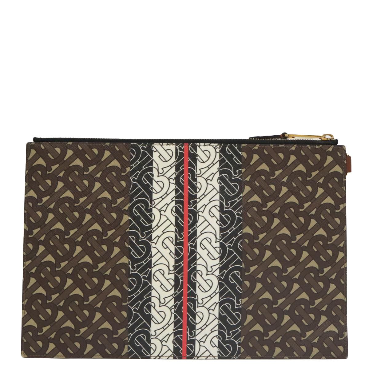 Burberry Tb Brown Leather Clutch Bag (Pre-Owned) Size ONE SIZE - 2 Thumbnail