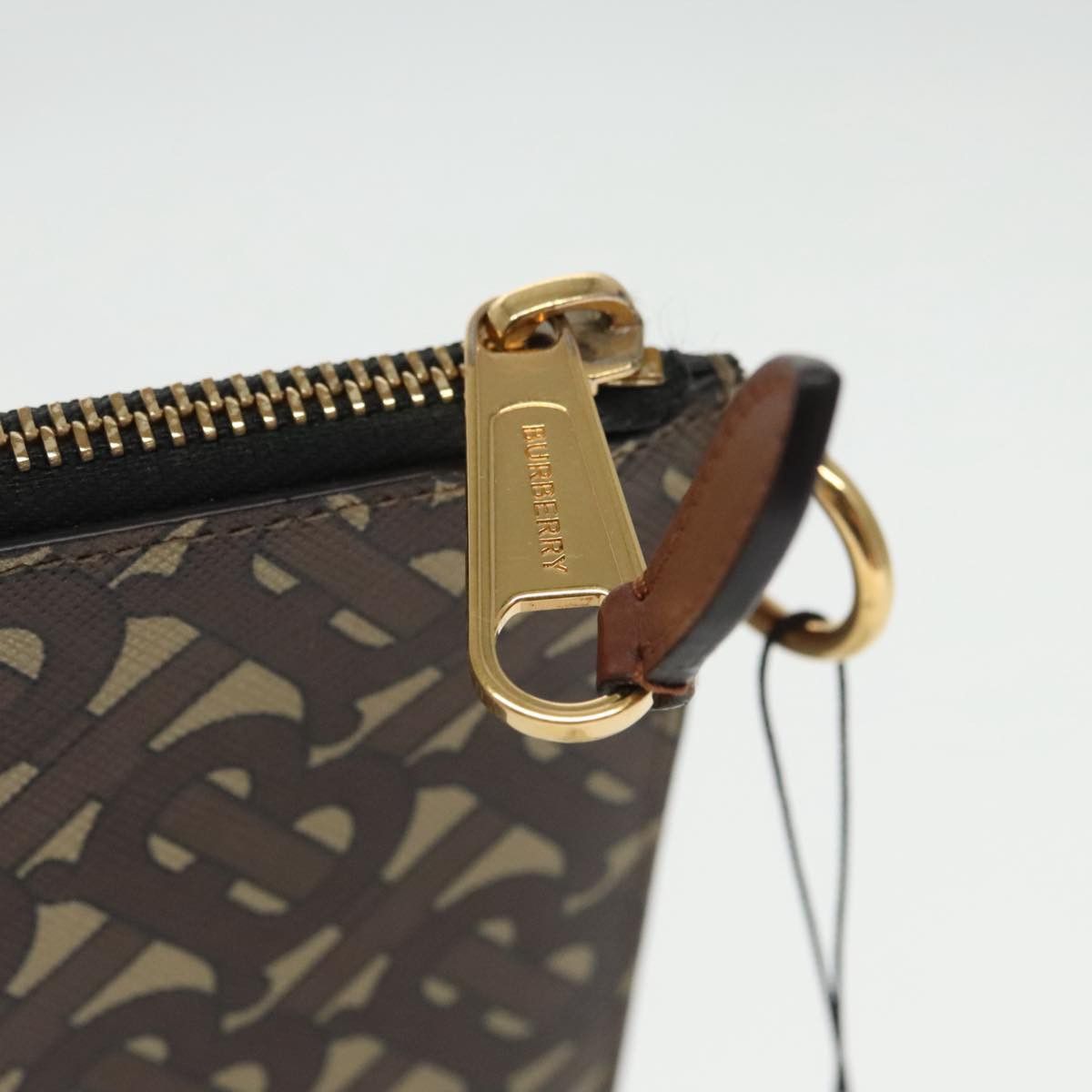 Burberry Tb Brown Leather Clutch Bag (Pre-Owned) Size ONE SIZE - 7 Thumbnail