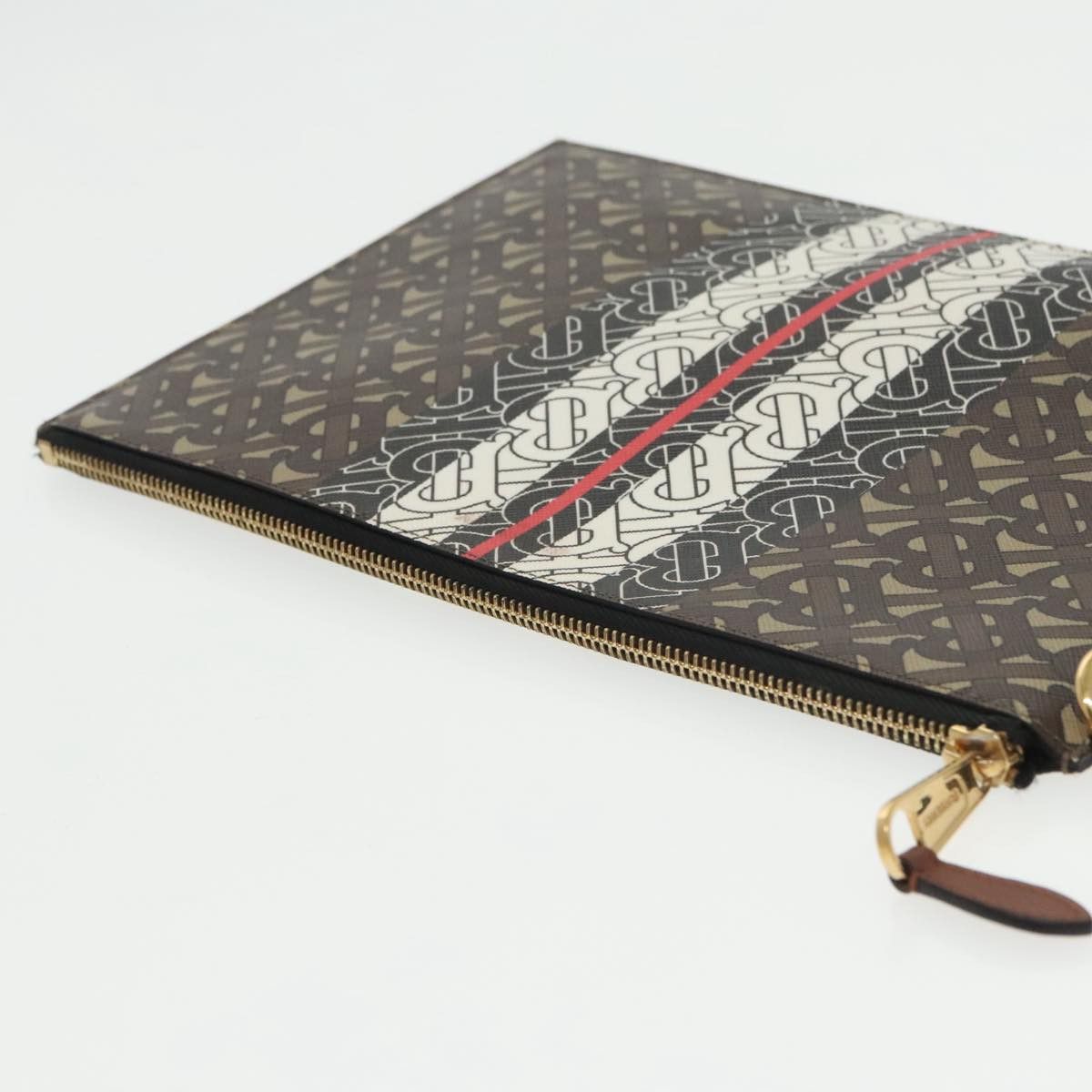 Burberry Tb Brown Leather Clutch Bag (Pre-Owned) Size ONE SIZE - 4 Thumbnail