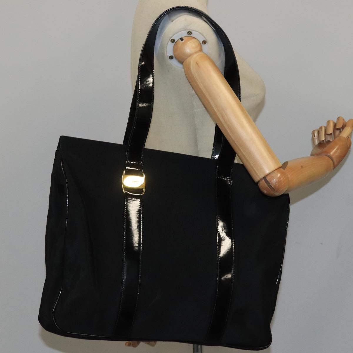 Black Canvas Tote Bag (Pre-Owned)