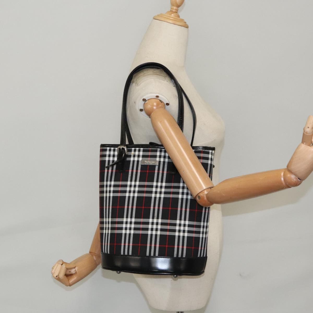 Burberry Nova Check Black Synthetic Handbag (Pre-Owned) Size ONE SIZE - 16 Thumbnail