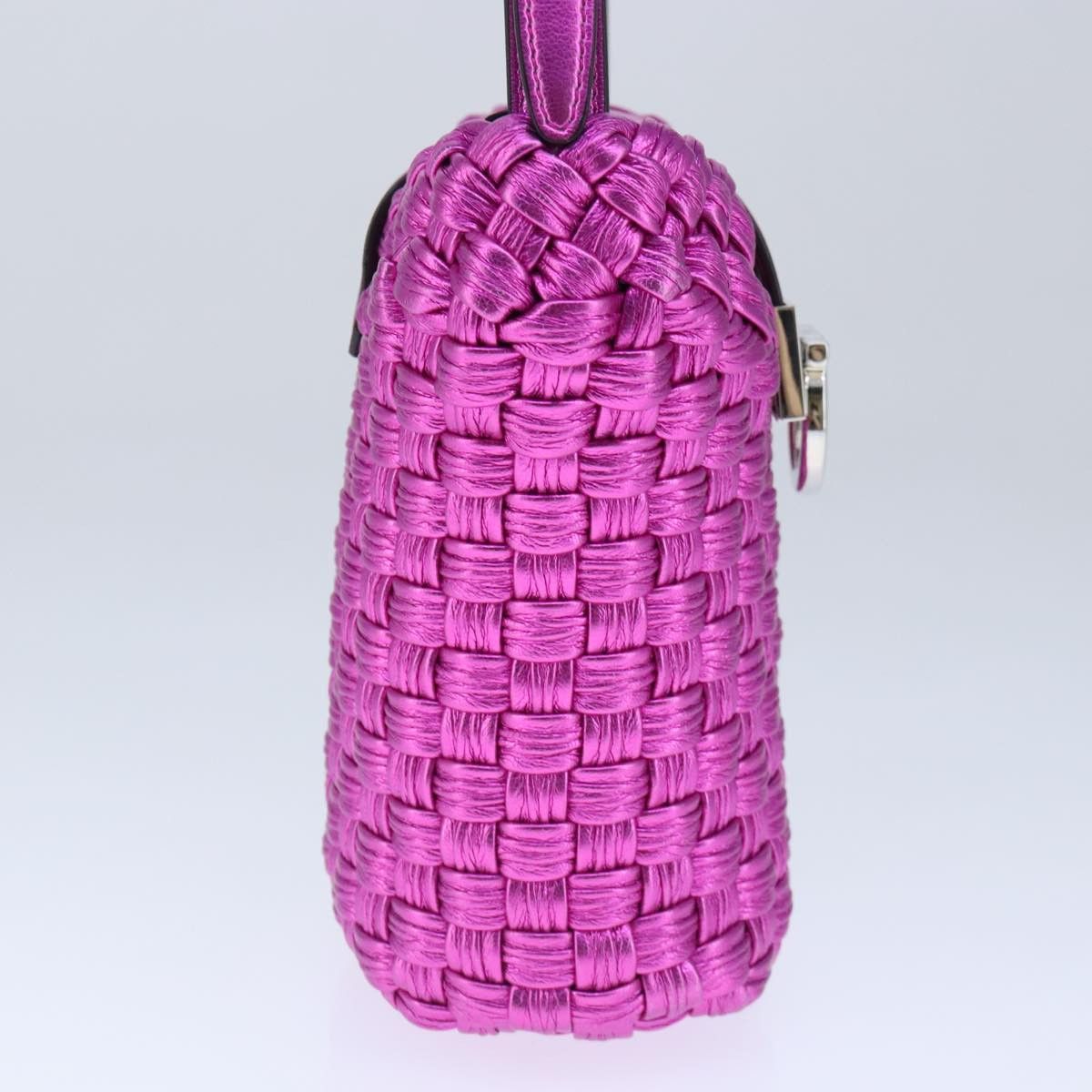 Salvatore Ferragamo Gancini Purple Leather Shoulder Bag (Pre-Owned) Size ONE SIZE - 3 Thumbnail