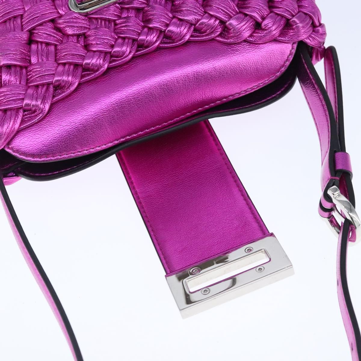 Salvatore Ferragamo Gancini Purple Leather Shoulder Bag (Pre-Owned) Size ONE SIZE - 19 Thumbnail