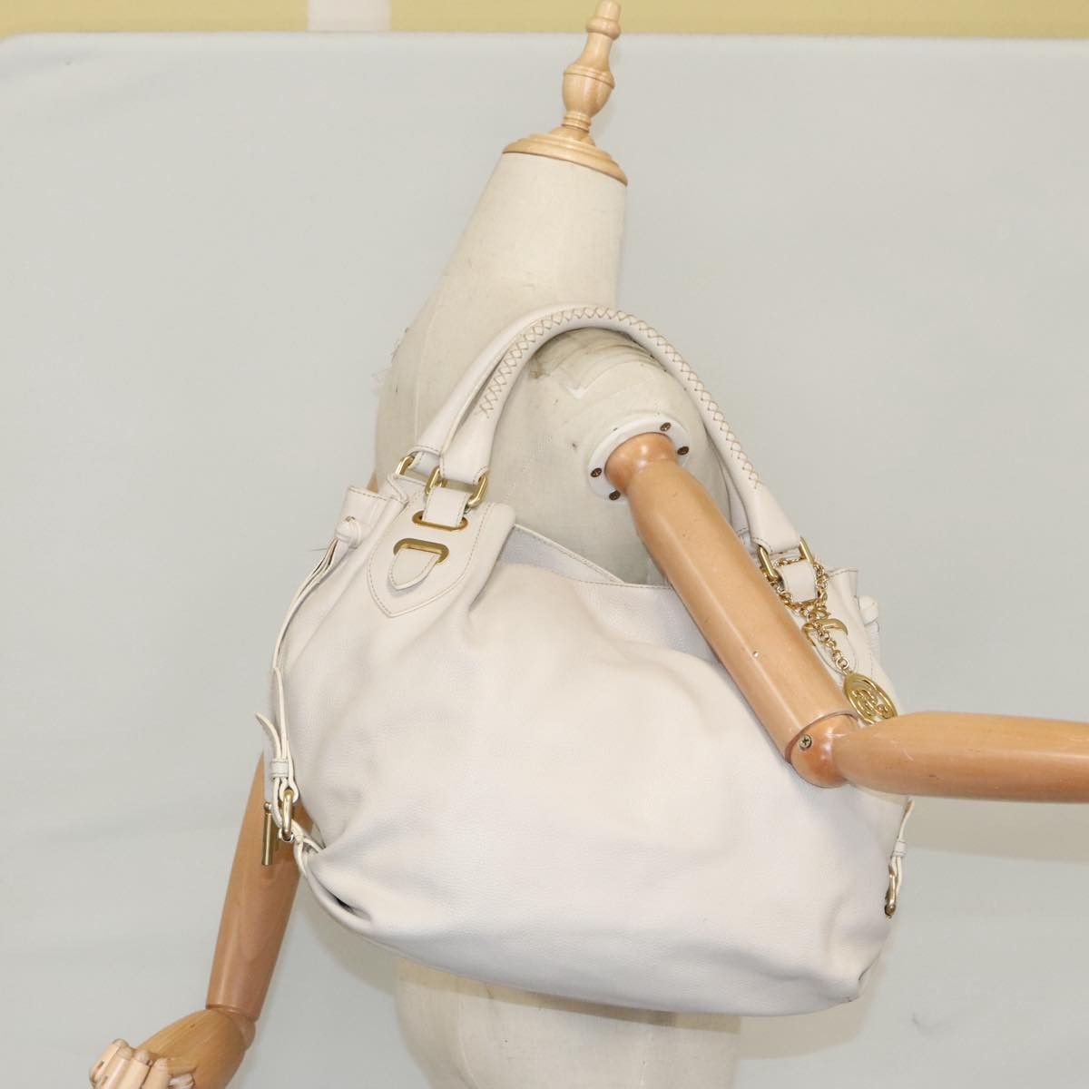 Bally White Leather Handbag (Pre-Owned) Size ONE SIZE - 11 Thumbnail