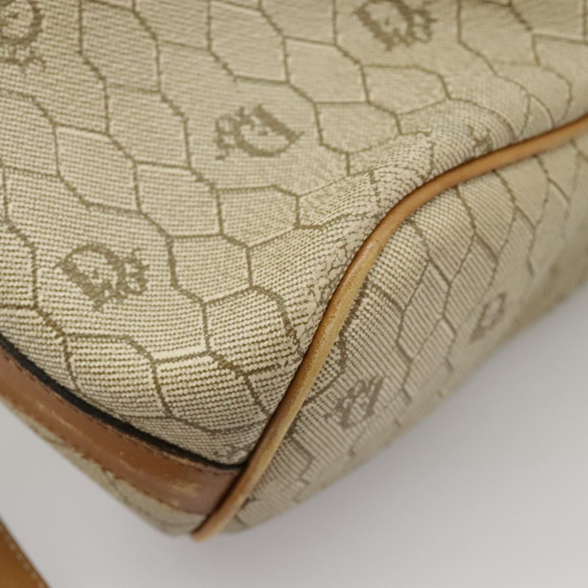 Dior Honeycomb Beige Canvas Shoulder Bag (Pre-Owned) Size ONE SIZE - 8 Thumbnail