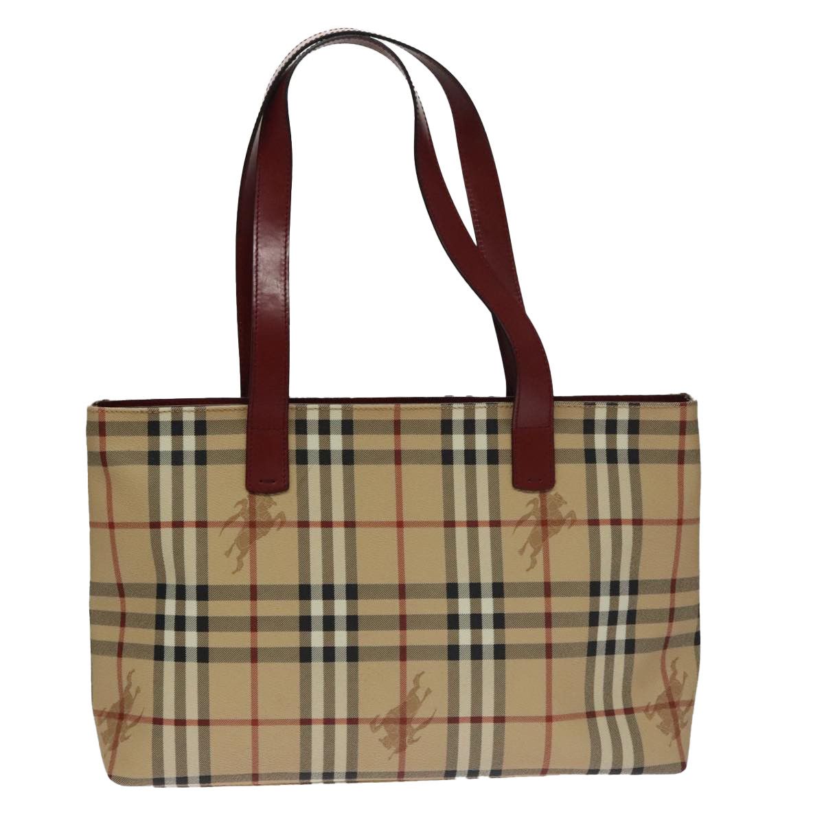 Burberry Nova Check Beige Canvas Tote Bag (Pre-Owned) Size ONE SIZE - 2 Thumbnail