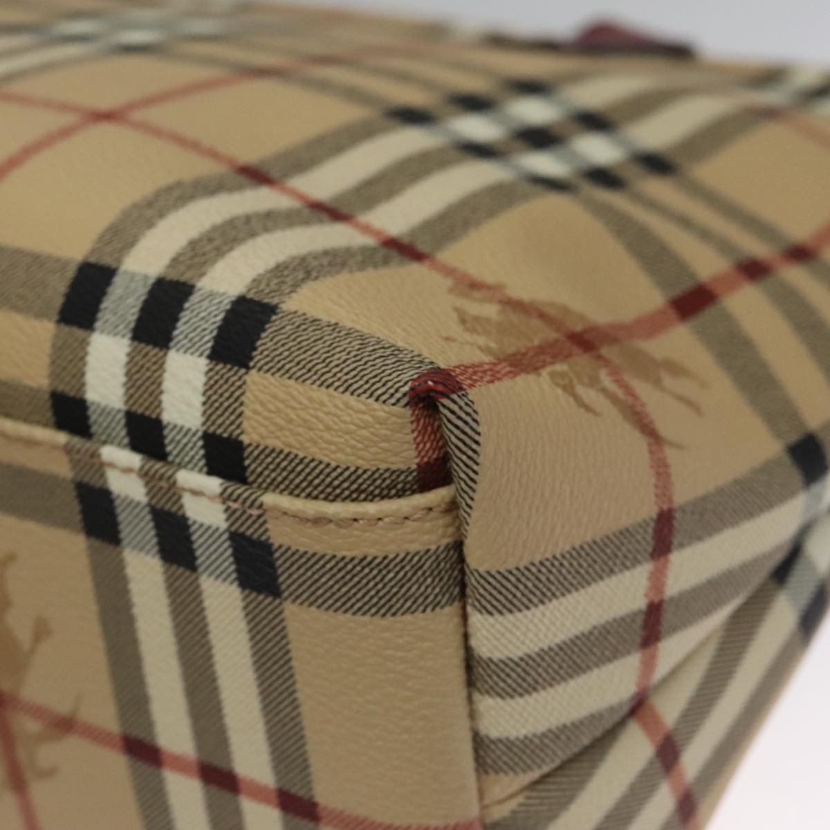 Burberry Nova Check Beige Canvas Tote Bag (Pre-Owned) Size ONE SIZE - 9 Thumbnail