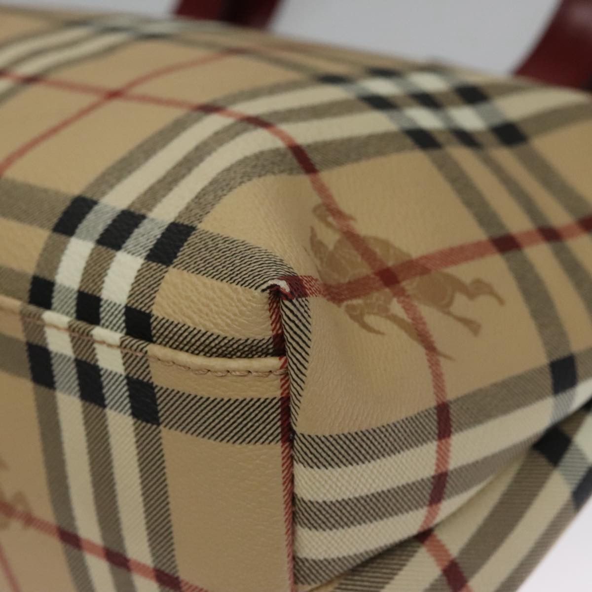 Burberry Nova Check Beige Canvas Tote Bag (Pre-Owned) Size ONE SIZE - 7 Thumbnail