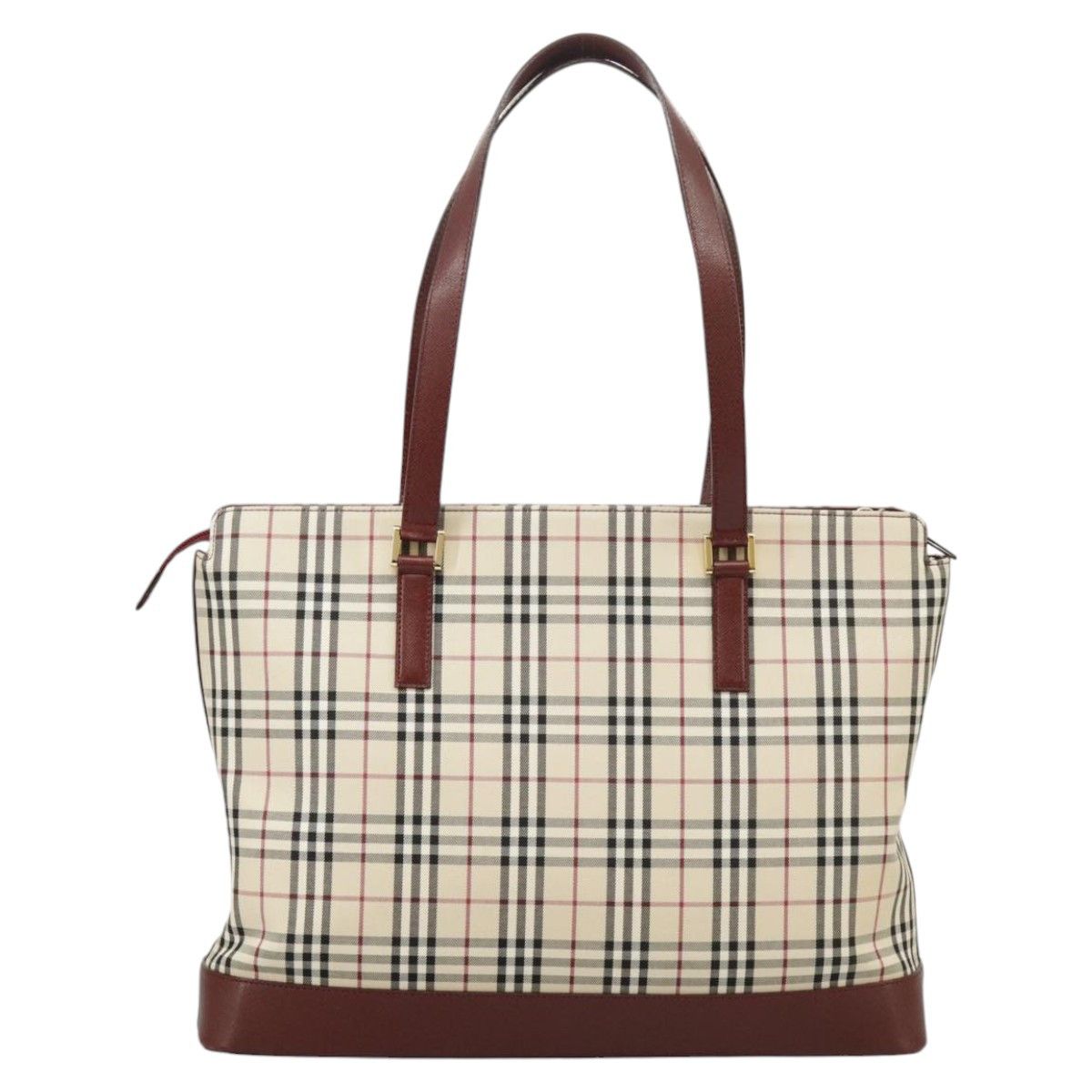 Burberry Nova Check Beige Canvas Tote Bag (Pre-Owned) Size ONE SIZE - 2 Thumbnail