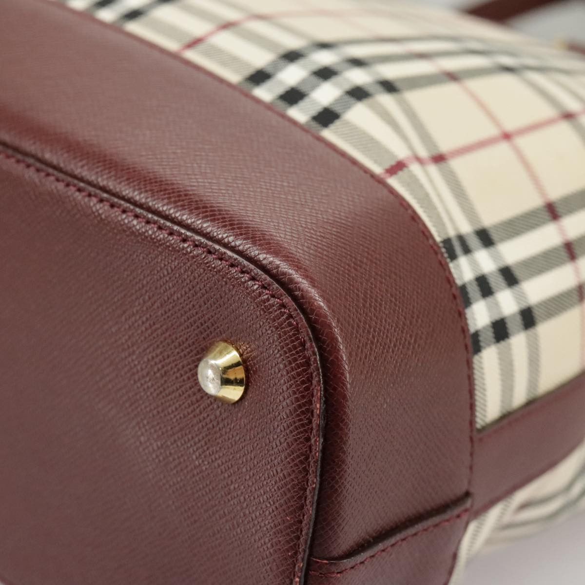 Burberry Nova Check Beige Canvas Tote Bag (Pre-Owned) Size ONE SIZE - 8 Thumbnail