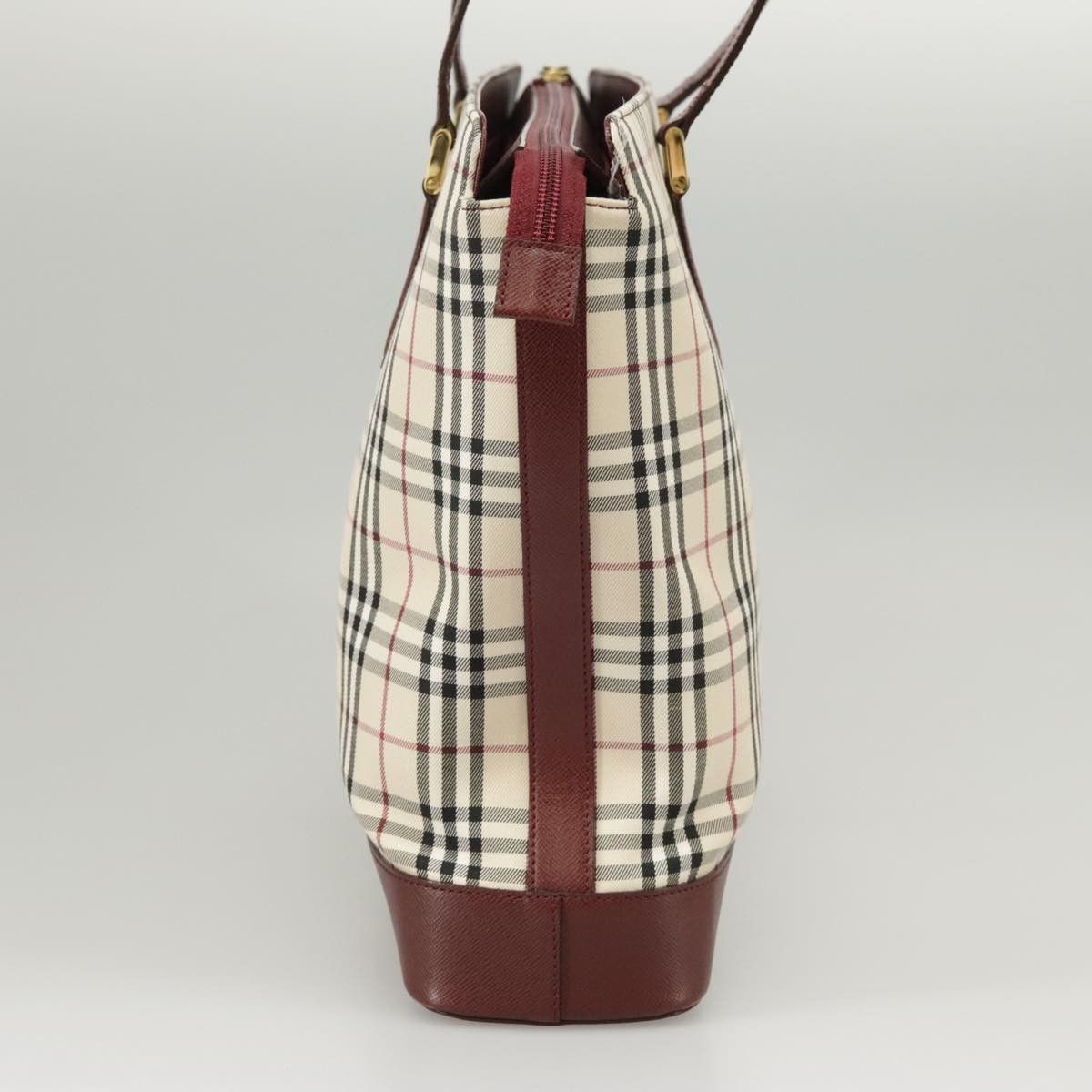 Burberry Nova Check Beige Canvas Tote Bag (Pre-Owned) Size ONE SIZE - 4 Thumbnail