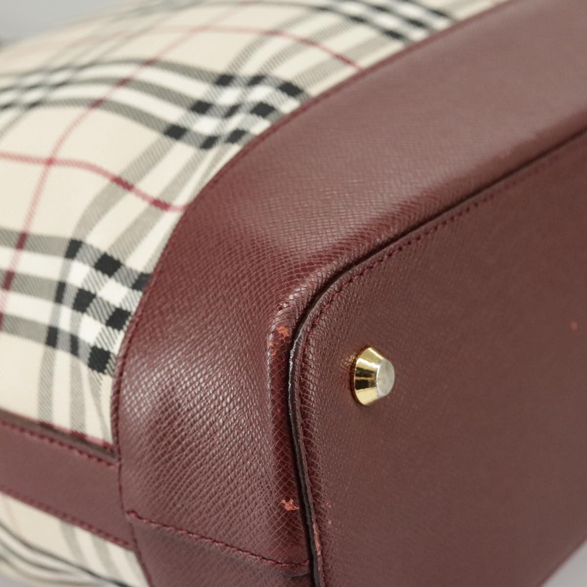 Burberry Nova Check Beige Canvas Tote Bag (Pre-Owned) Size ONE SIZE - 10 Thumbnail